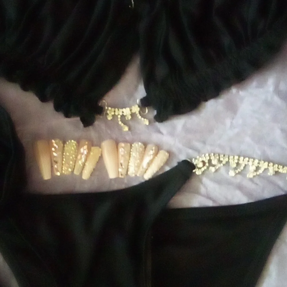 Rhinestone bikini 👙😍 rhinestone bling nails - Picture 2 of 3